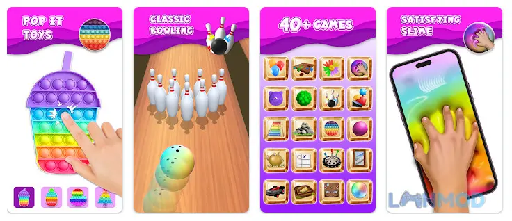 Ảnh 2 của Tải Stress Relief ASMR Relax Apk v4.0 cho Android iOs Giao diện game Stress Relief ASMR Relax với đồ chơi pop it
