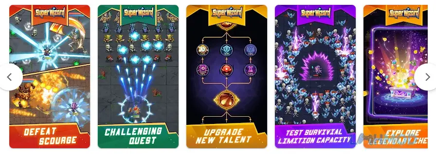 Ảnh 3 của Super Wizard Mod Apk 1.5.0 (Vô Hạn Tiền) Thử thách bản thân với độ khó tăng dần trong Super Wizard Mod