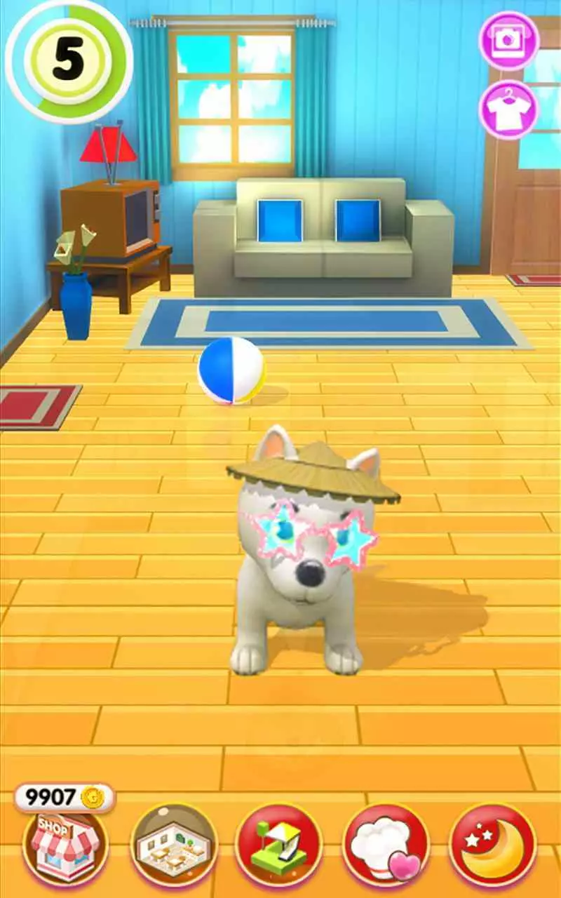 Ảnh 2 của Tải game Talking Puppy Mod APK 1.71 (Vô hạn tiền) Puppy đang chơi đùa trong game mod