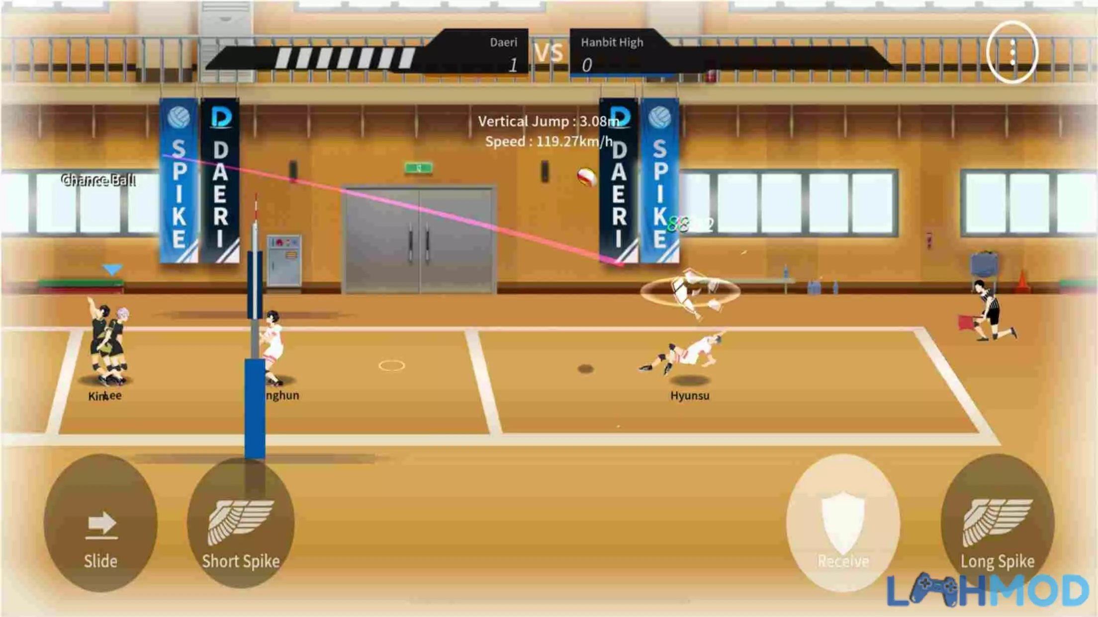 Ảnh 3 của Tải Hack The Spike Apk (MOD Full Cầu thủ, Vô hạn tiền) v6.3.353 Giao diện hệ thống cầu thủ trong Hack The Spike Mod