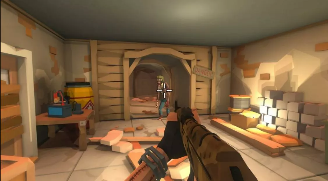 Ảnh 2 của The Walking Zombie 2 Mod APK 3.27.1 (Menu, Bất Tử, Tiền, Đạn) Giao diện game The Walking Zombie 2 với góc nhìn thứ nhất