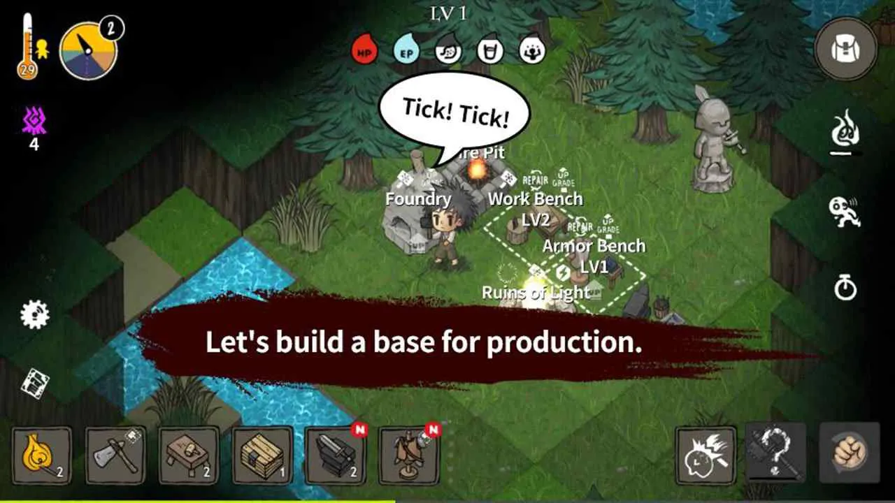 Ảnh 2 của The Wild Darkness Mod APK 1.1.96 (Menu, Bất Tử, Vô Hạn Tài Nguyên) Giao diện game The Wild Darkness với tài nguyên