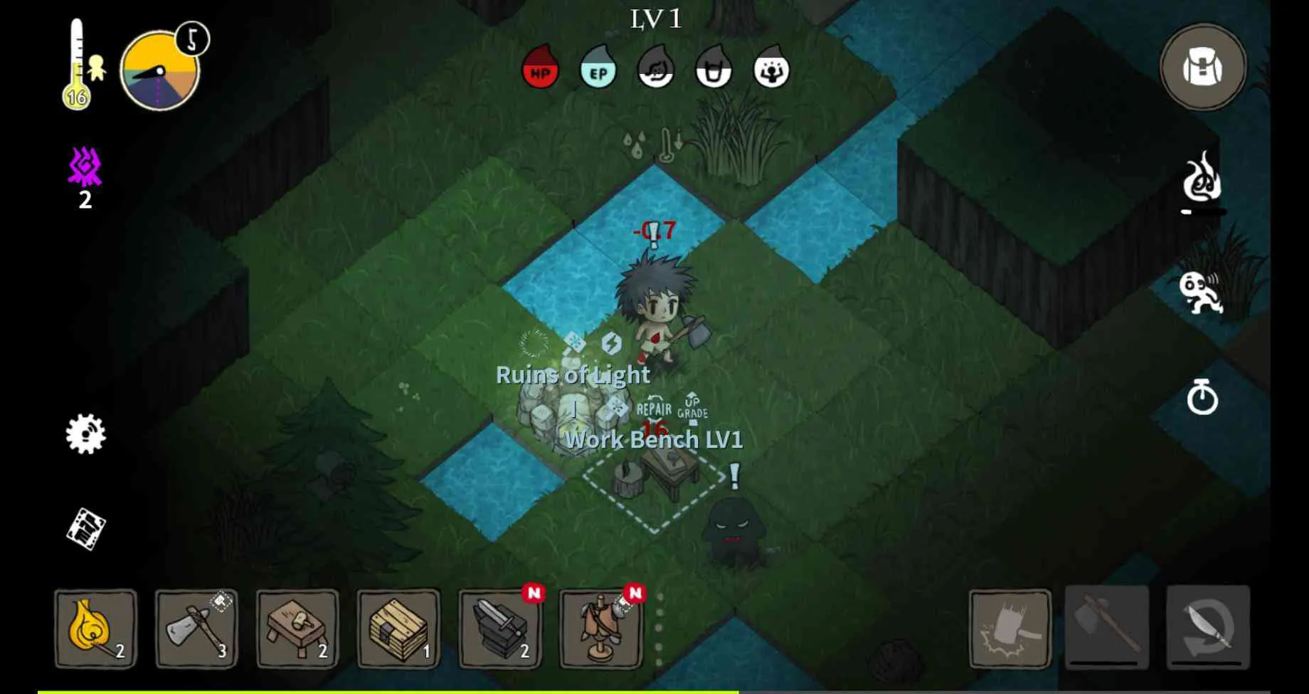 Ảnh 3 của The Wild Darkness Mod APK 1.1.96 (Menu, Bất Tử, Vô Hạn Tài Nguyên) Anh hùng đang chiến đấu trong The Wild Darkness mod