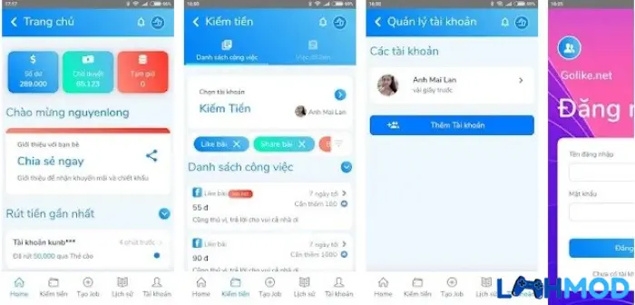 Ảnh 3 của Tải Thợ săn nhiệm vụ Apk 33.0 cho Android Minh họa các loại nhiệm vụ có thể thực hiện trên Thợ săn nhiệm vụ