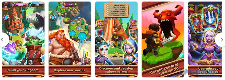 Ảnh 3 của Tải Throne Holder Card RPG Magic Apk 1.1.2 cho Android iOs Đối mặt với trùm trong Throne Holder Card RPG Magic