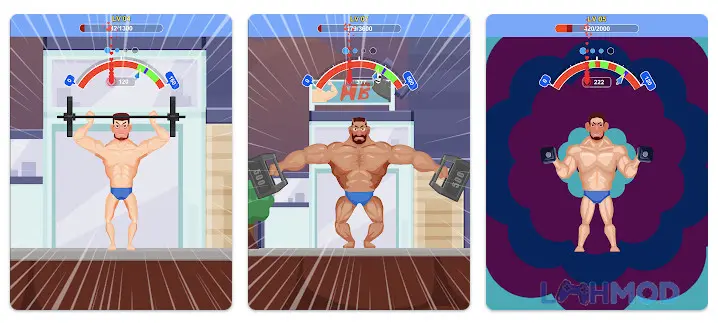 Ảnh 3 của Tải Tough Man Mod Apk 1.23 (Không Quảng Cáo) cho Android iOs Nhân vật Tough Man cơ bắp