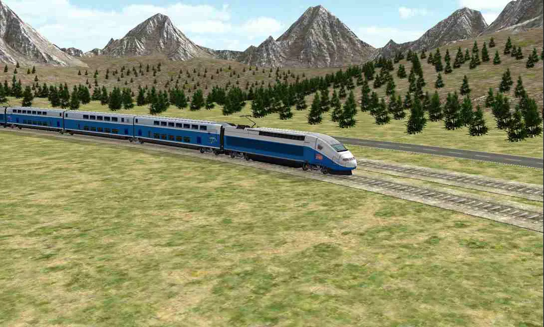 Ảnh 2 của Tải game Train Sim Pro Mod APK 4.3.5 (Mở Khoá Tất Cả) Giao diện điều khiển tàu trong Train Sim Pro Mod
