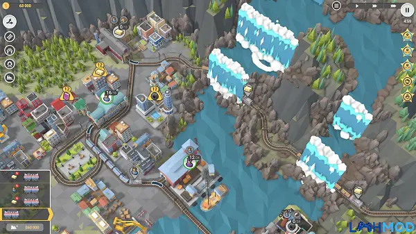 Ảnh 2 của Tải Train Valley 2 Apk 0.15 cho Android, IOS Giao diện game Train Valley 2 hiển thị bản đồ đường sắt phức tạp