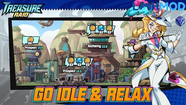 Ảnh 2 của Tải game Treasure Raid Fantasy APK 1.3.3 cho Android iOS Các nhân vật thợ săn kho báu trong màn hình đội hình của Treasure Raid Fantasy