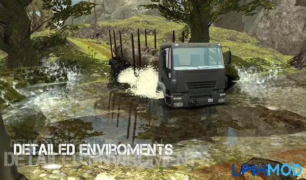 Ảnh 2 của Tải Truck Simulator: Offroad Apk 1.2.2 Android, IOS Hình ảnh chiếc xe tải trên địa hình hiểm trở trong Truck Simulator Offroad