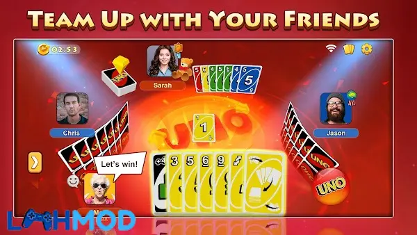 Ảnh 2 của Tải trò chơi UNO! APK 1.9.7270 cho Android iOS Giao diện chơi UNO! trên điện thoại với các lá bài đầy màu sắc