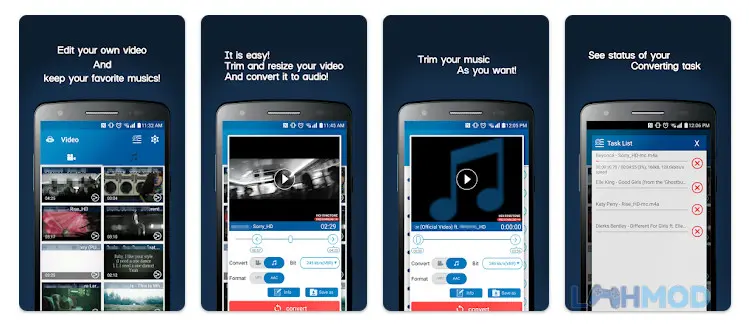 Ảnh 2 của Tải Video MP3 Converter Mod 2.6.5 (Mở khóa Premium) Android iOs Giao diện chính của Video MP3 Converter hiển thị tùy chọn chuyển đổi