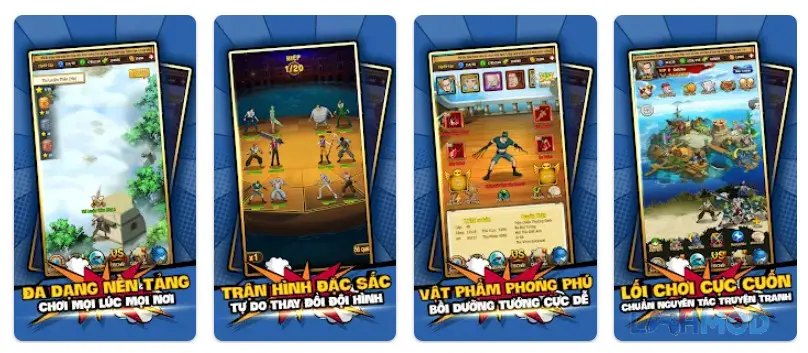 Ảnh 4 của Tải Vua Hải Tặc CMN Apk 23.0 cho Android iOs Các nhân vật hải tặc quen thuộc trong đội hình Vua Hải Tặc CMN