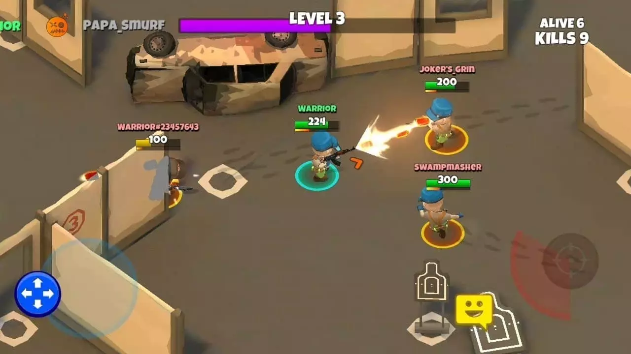 Ảnh 2 của Tải game Warriors.io Mod APK 5.97 (Menu, Vô hạn tiền) Cảnh chiến đấu trong Warriors.io Mod, các chiến binh tí hon đang giao tranh