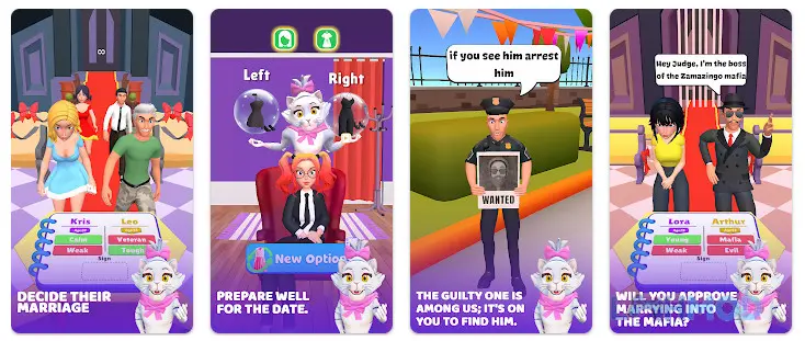 Ảnh 2 của Tải Wedding Judge Apk 5.8.2 cho Android iOs Cảnh trong game Wedding Judge, với giao diện chọn lựa