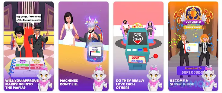 Ảnh 3 của Tải Wedding Judge Apk 5.8.2 cho Android iOs Cảnh trong game Wedding Judge, với nhân vật tương tác