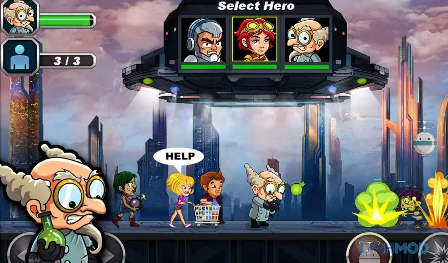Ảnh 4 của Tải Zombie Busters Squad Apk 3.7 cho Android iOs Nhân vật và cảnh quan trong game Zombie Busters Squad