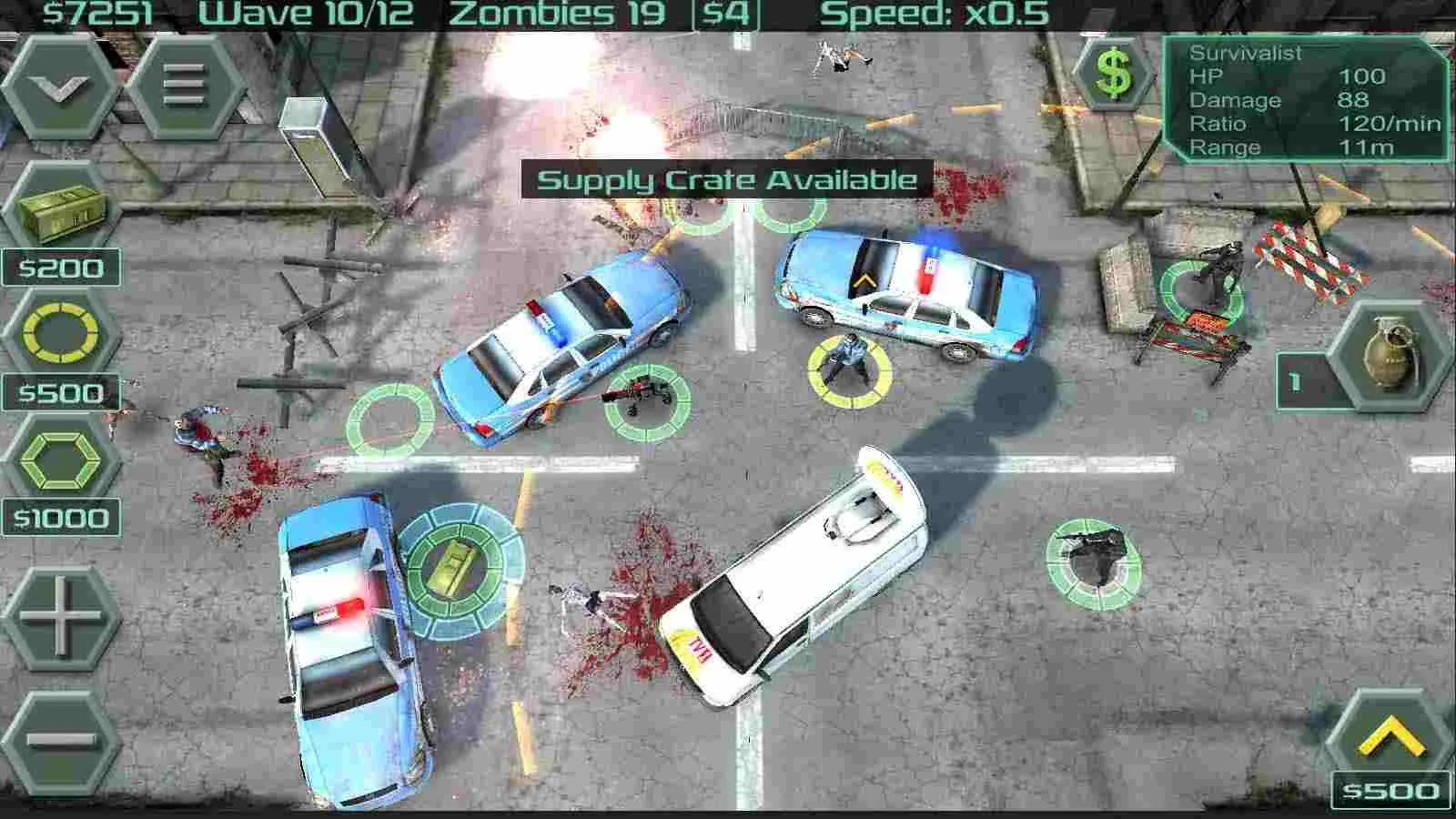 Ảnh 2 của Tải game Zombie Defense Mod APK 12.8.8 (God Mode, One Hit) Một góc nhìn khác của trận chiến trong Zombie Defense