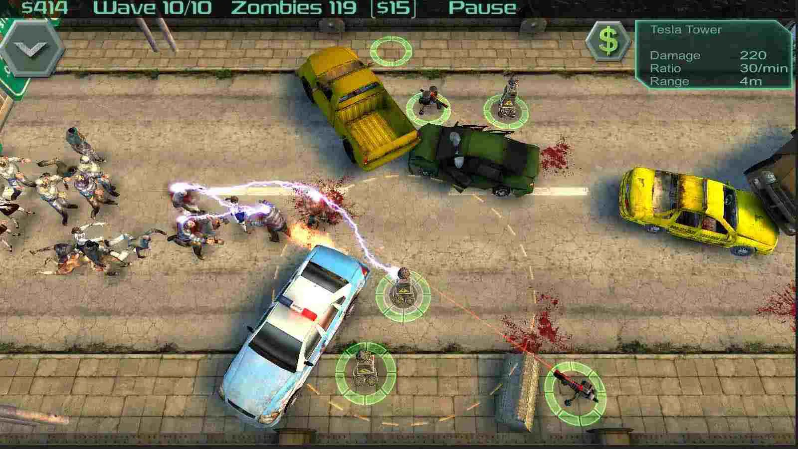 Ảnh 3 của Tải game Zombie Defense Mod APK 12.8.8 (God Mode, One Hit) Các đơn vị lính đang chiến đấu