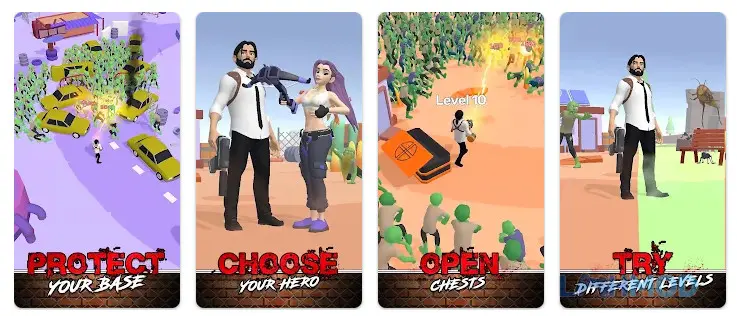 Ảnh 2 của Tải Zombie Survivor Mod Apk 1.4.0 (MOD Menu, Bất Tử, Sát Thương) cho Android iOs Người chơi đang chiến đấu trong Zombie Survivor Mod