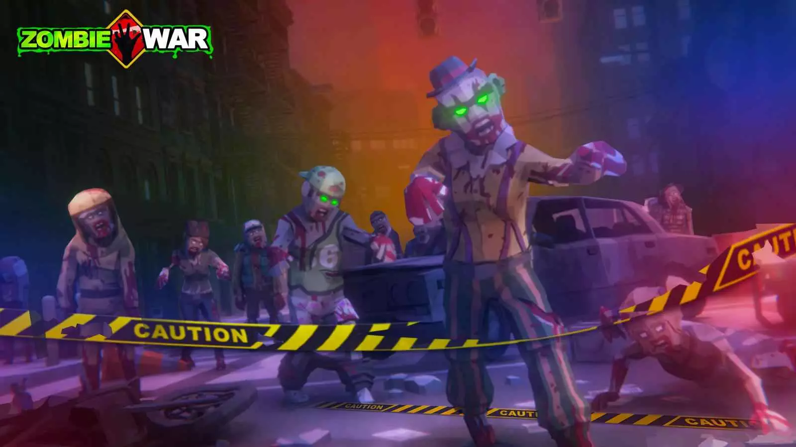 Ảnh 4 của Tải game Zombie War Mod APK V306 (Menu, Vô hạn tiền) Cảnh chiến đấu trong Zombie War Mod, minh họa sự đa dạng của zombie
