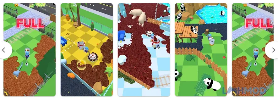 Ảnh 2 của Tải Zoo Clean-Power Washer Apk 1.0.4.0 cho Android iOs Khuôn viên vườn thú đang được làm sạch bằng máy rửa áp lực