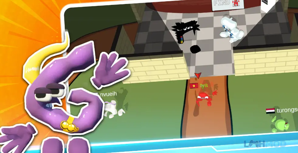 Ảnh 2 của Tải Alphabet Lord Letter Rescue Apk 1.3 cho Android iOs Alt text mô tả cảnh một chữ cái đang bị Evil F đuổi theo trong Alphabet Lord Letter Rescue