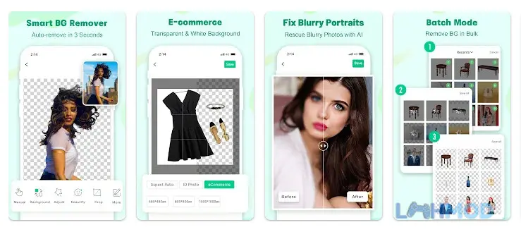 Ảnh 2 của Tải Apowersoft Background Eraser Mod Apk 1.6.7 (Mở khóa Premium) cho Android iOs Giao diện xóa nền tự động của Apowersoft Background Eraser Mod