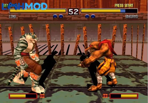 Ảnh 2 của Tải game Bloody Roar 2 APK 1.0 cho Android iOS Cận cảnh một trận đấu gay cấn trong Bloody Roar 2