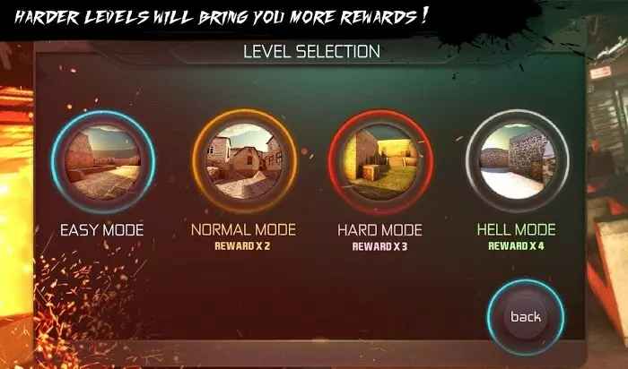 Ảnh 3 của Tải game Counter Terrorist Mod APK 2.7 (Vô Hạn Tiền) Cận cảnh khẩu súng trường trong tay nhân vật, sẵn sàng chiến đấu