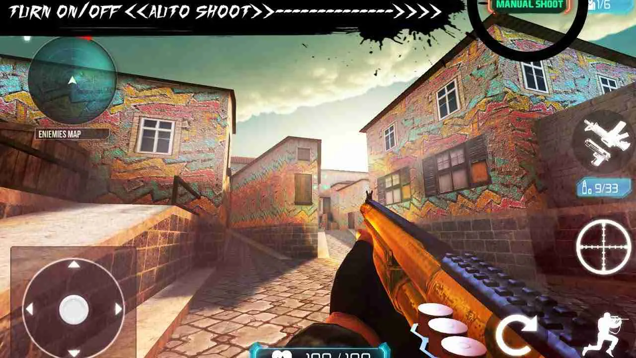 Ảnh 4 của Tải game Counter Terrorist Mod APK 2.7 (Vô Hạn Tiền) Nhân vật trong góc nhìn thứ nhất, đang nhắm bắn