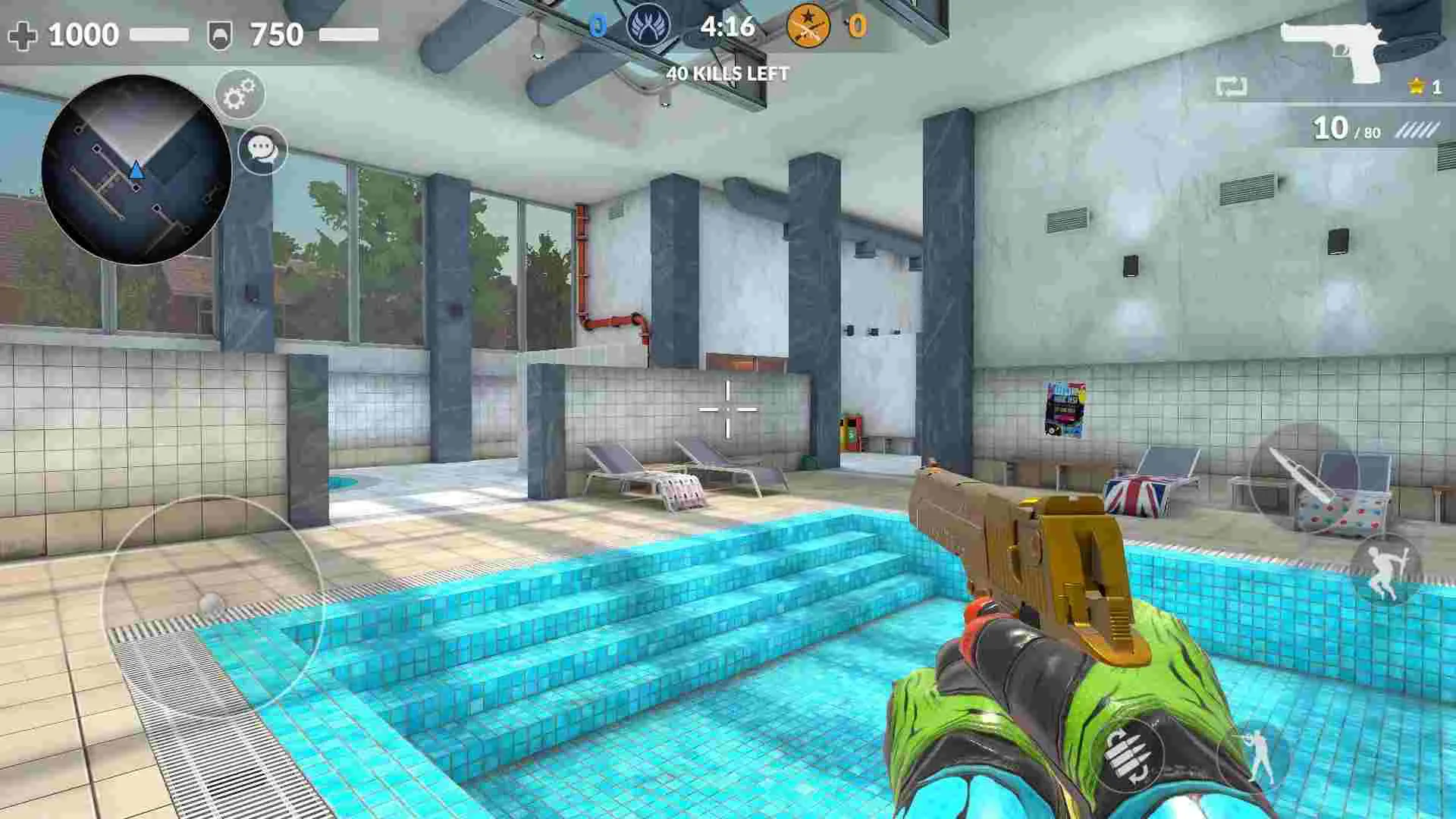 Ảnh 2 của Tải game Critical Strike CS Mod APK 11.502 (Vô Hạn Tiền, Đạn) Một tay súng đang nạp đạn trong Critical Strike CS, tập trung vào chi tiết vũ khí