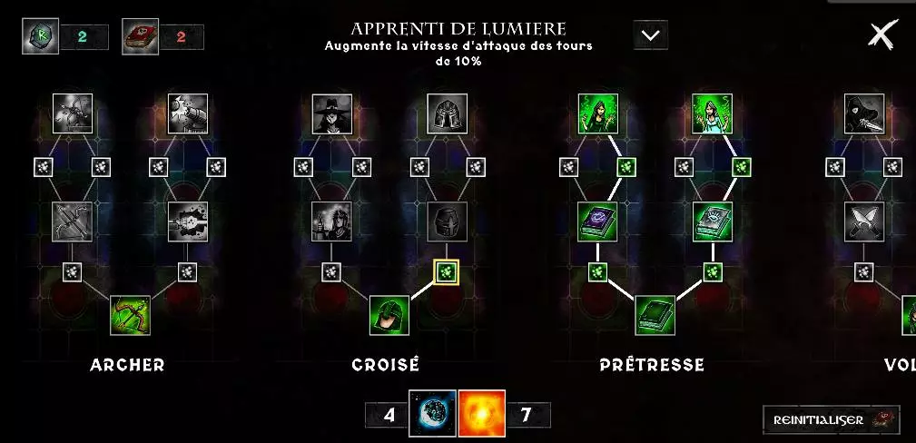 Ảnh 5 của Darkest Tower Defense Mod APK 2.0.4 (Vô Hạn Gold, Runes) Các loại anh hùng khác nhau sẵn sàng chiến đấu trong Darkest Tower Defense Mod
