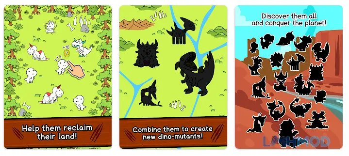 Ảnh 4 của Tải Dino Evolution Dinosaur Game Apk 1.0.20 cho Android iOs Thu thập xu từ trứng khủng long trong game