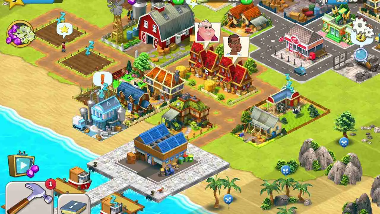 Ảnh 2 của Tải game Farm Dream Mod APK 1.10.11 (Vô hạn tiền) Cảnh trang trại Farm Dream với nhiều loại cây trồng và công trình
