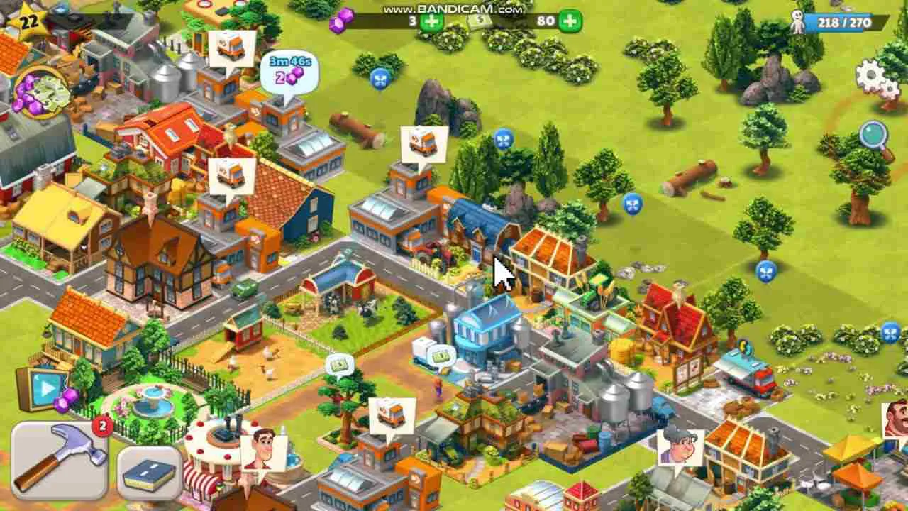 Ảnh 3 của Tải game Farm Dream Mod APK 1.10.11 (Vô hạn tiền) Giao diện Farm Dream Mod APK với bảng điều khiển và nông trại
