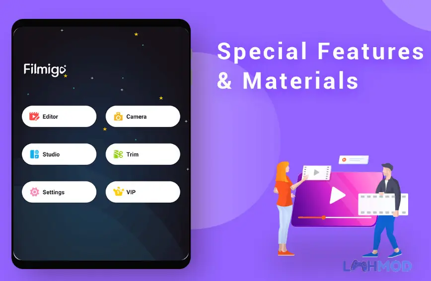 Ảnh 3 của Tải Filmigo Video Maker Mod Apk 5.6.7 (Mở Khóa VIP) cho Android iOs Thư viện chủ đề và nhãn dán phong phú của Filmigo Video Maker