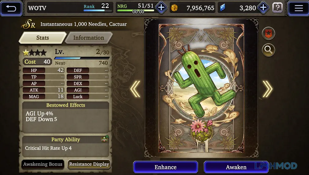 Ảnh 3 của Tải FINAL FANTASY BE WAR OF THE VISIONS Mod Apk 6.1.1 (Menu/Damage/Defense Multiplier) cho Android iOs Màn hình chọn nhân vật và tùy chỉnh đội hình trong FINAL FANTASY BE WAR OF THE VISIONS