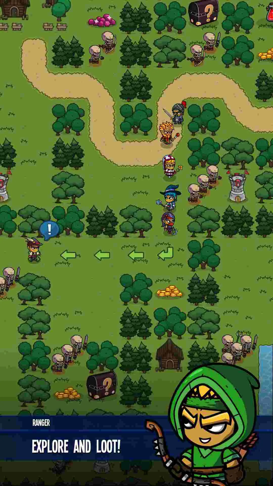 Ảnh 2 của Tải game Five Heroes: The King’s War Mod APK 5.1.3 (Vô Hạn Tiền) Giao diện chiến đấu của Five Heroes: The King's War mod