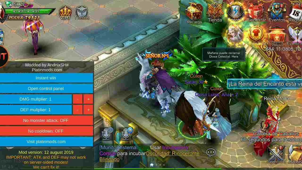 Ảnh 2 của Goddess: Primal Chaos Mod APK 1.120.031701 (Menu, God Mode, One HIT) Cảnh chiến đấu hoành tráng trong Goddess: Primal Chaos với hiệu ứng kỹ năng rực rỡ