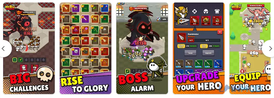 Ảnh 4 của Tải Hero Village Mod Apk 0.3 (Unlimited Gems) cho Android iOs Trận chiến anh hùng trong hầm ngục tối tăm