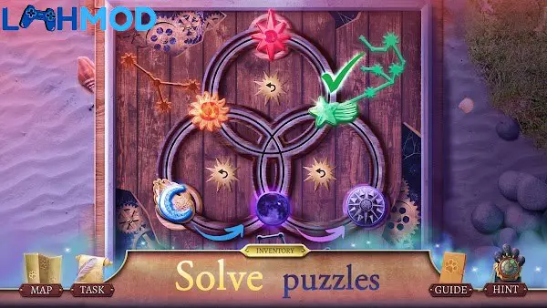Ảnh 2 của Knight Cats Leaves on the Road MOD APK 1.0.0 (Mở khóa tất cả nội dung) Mèo hiệp sĩ Shavan đang tìm kiếm vật phẩm trong một căn phòng cổ kính