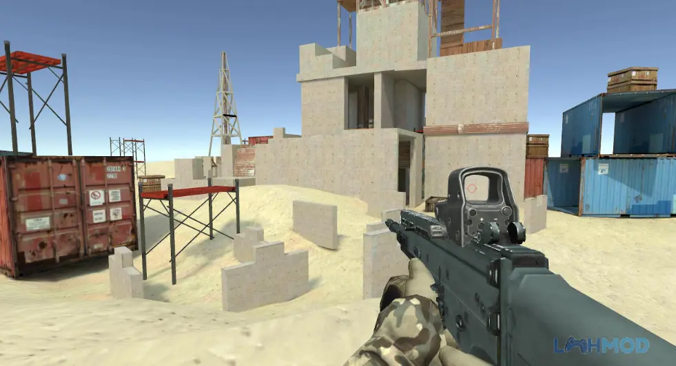 Ảnh 4 của Tải Local Warfare Re Portable Mod Apk 1.7 (Mở khóa vũ khí) cho Android iOs Hai nhân vật trong Local Warfare Re Portable đang ẩn nấp