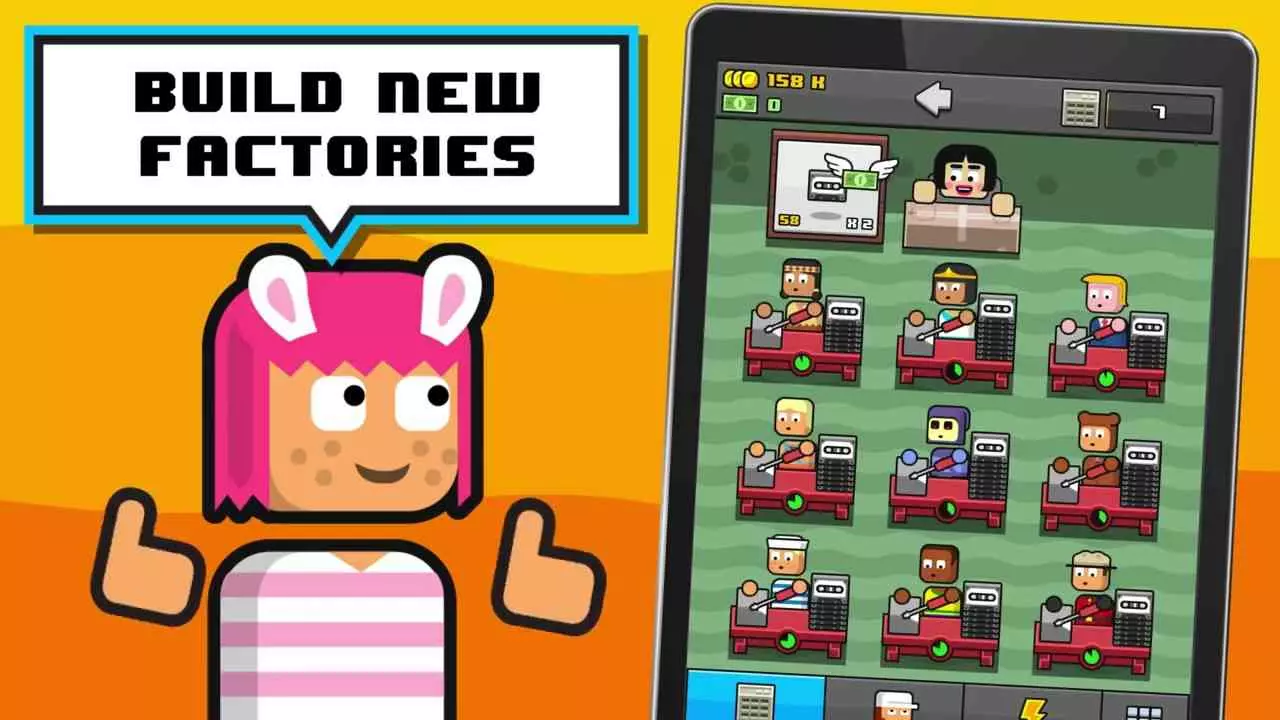 Ảnh 3 của Tải game Make More Mod APK 3.5.8 (Menu, Vô hạn tiền) Công nhân đang làm việc trong game Make More Mod