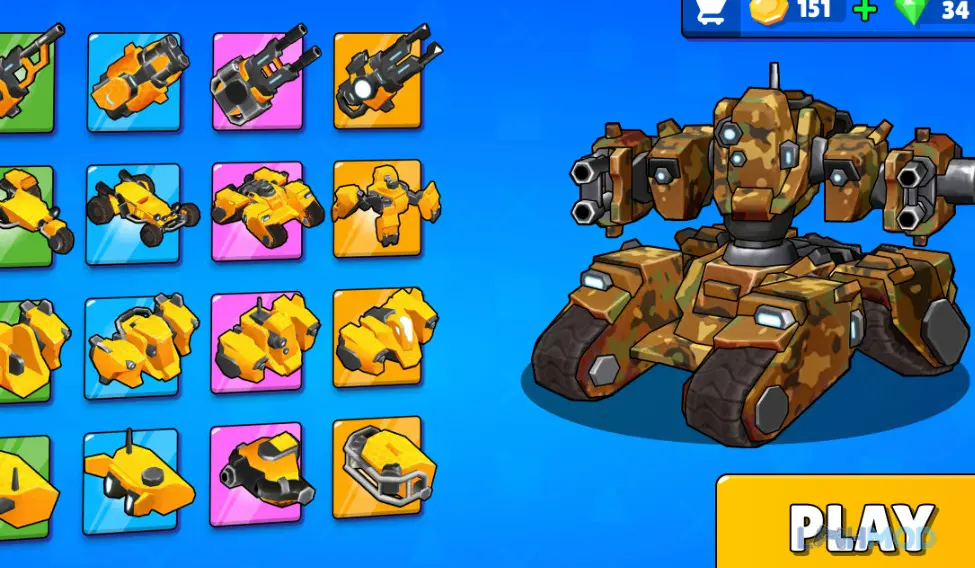 Ảnh 3 của Tải MECHA War Robots Apk 1.94 cho Android iOs Giao diện tùy chỉnh và nâng cấp robot trong MECHA War Robots