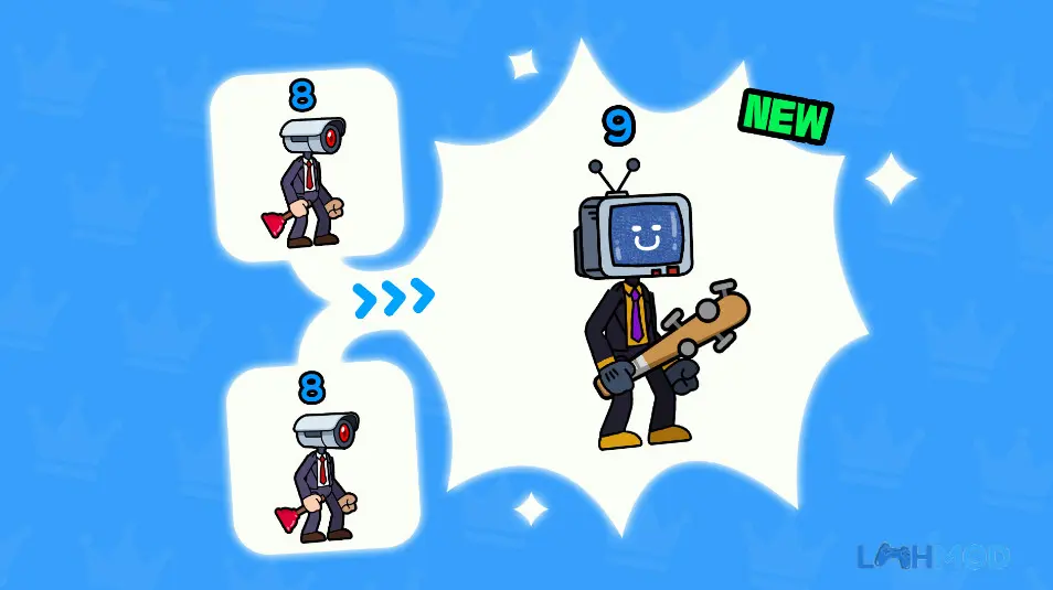 Ảnh 3 của Tải Merge War Monster Fight Apk 2.1.9 cho Android iOs Cảnh chiến đấu hoành tráng với nhiều loại quái vật trong Merge War Monster Fight
