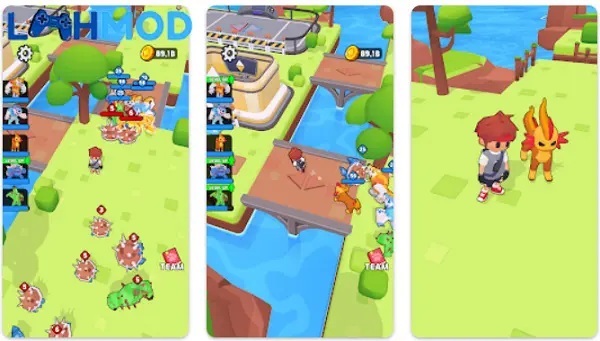 Ảnh 2 của Tải trò chơi Metamon Island APK v1.9 cho Android iOS Cảnh chiến đấu giữa các Metamon trên hòn đảo