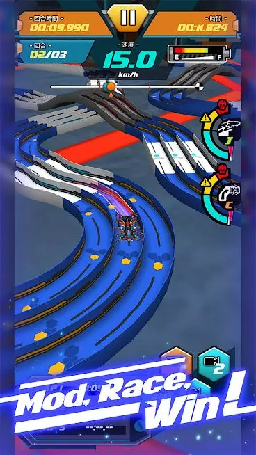 Ảnh 2 của Tải game Mini Legend Mod APK 2.7.8 (Menu, Vô Hạn Năng Lượng) Cảnh đua xe kịch tính trên đường đua Mini Legend Mod