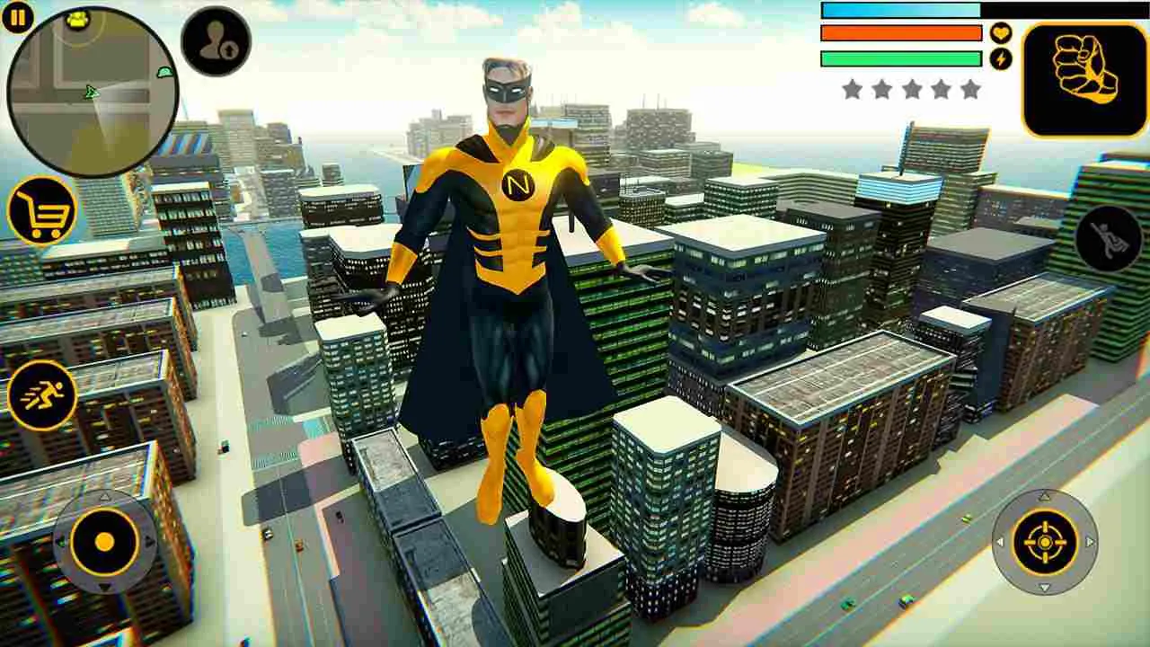 Ảnh 4 của Tải game Naxeex Superhero Mod APK 2.3.5 (Thêm điểm nâng cấp) Siêu anh hùng Naxeex Superhero lái xe thể thao trên đường cao tốc