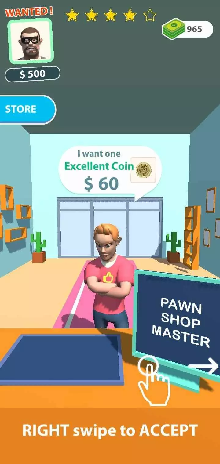 Ảnh 5 của Tải game Pawn Shop Master Mod APK 0.67 (Menu, Vô Hạn Tiền) Màn hình giao dịch và quản lý cửa hàng trong Pawn Shop Master Mod